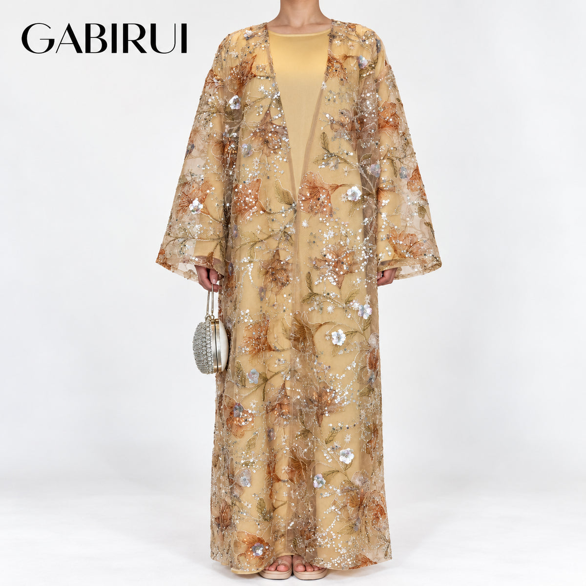 Wholesale luxury sequin beaded abaya manufacturer GBR-1601515589109