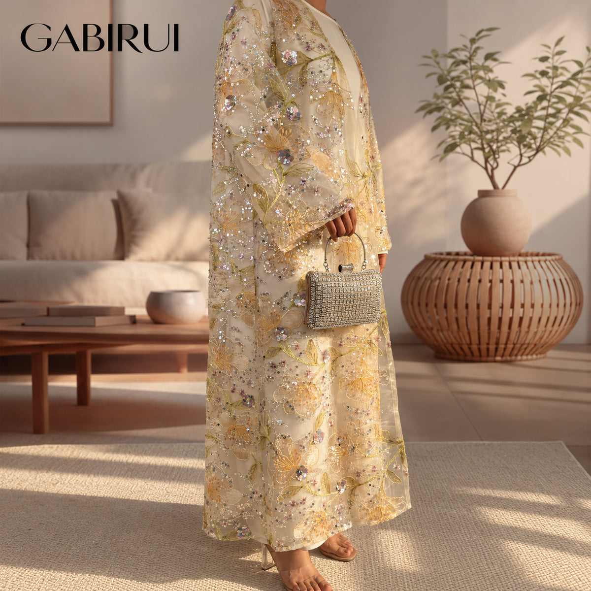 Wholesale luxury sequin beaded abaya manufacturer GBR-1601517620814