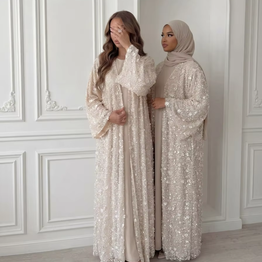 Wholesale luxury sequin beaded abaya manufacturer GBR-1601818857616