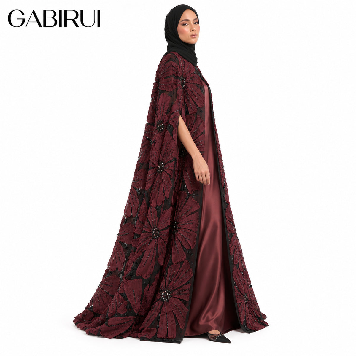 Wholesale luxury sequin beaded abaya manufacturer GBR-1601954248293