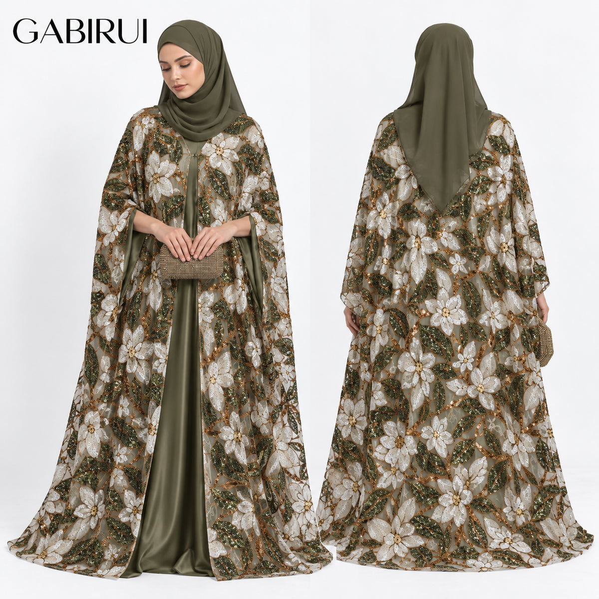 Wholesale luxury sequin beaded abaya manufacturer GBR-1601955122122