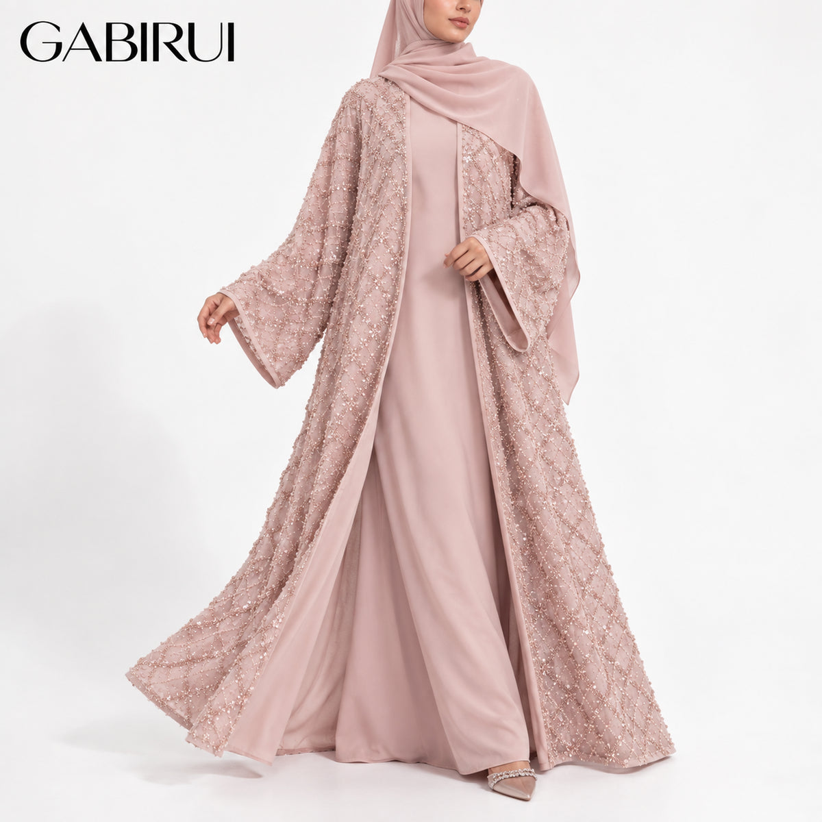 Wholesale luxury sequin beaded abaya manufacturer GBR-1601955951654