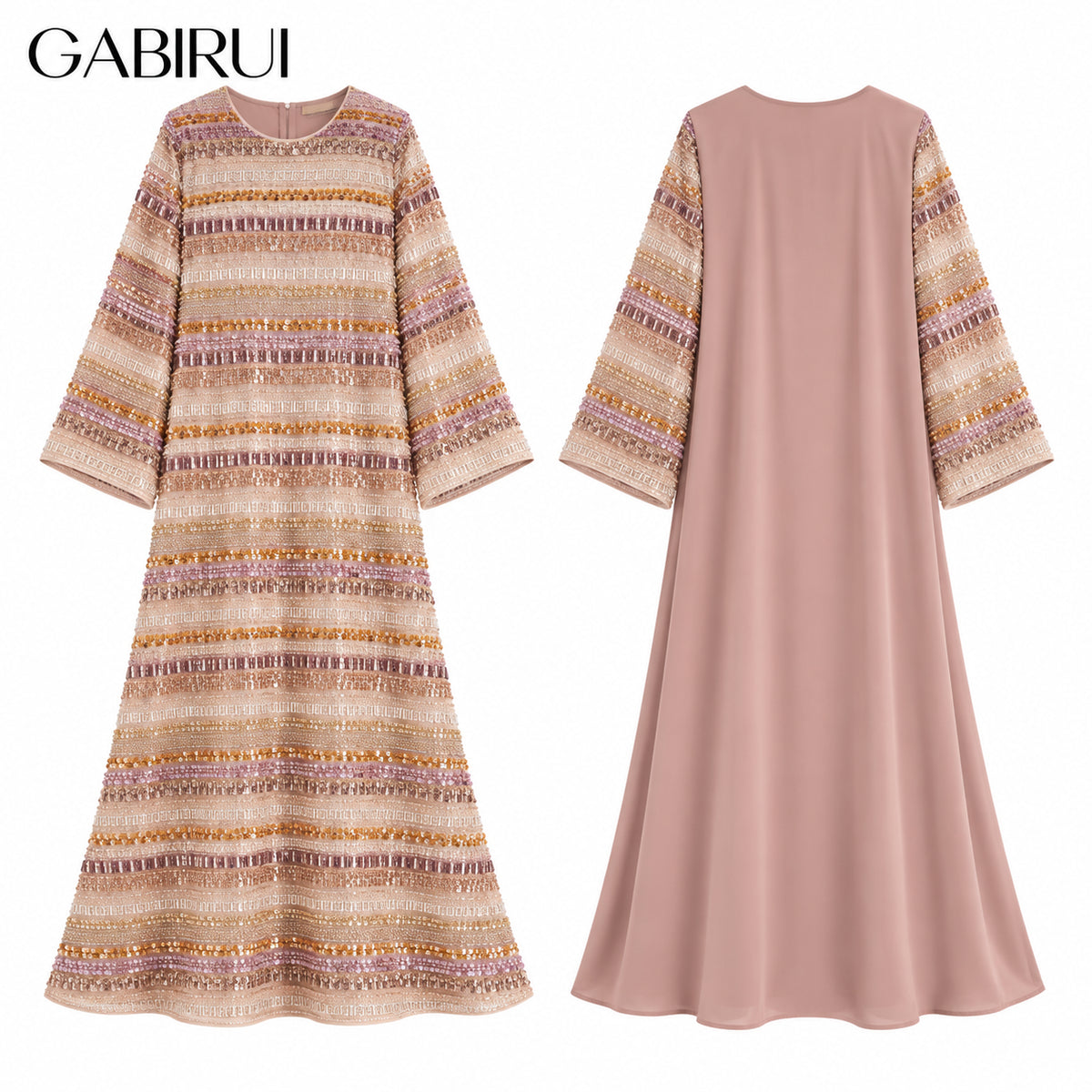 Wholesale luxury sequin beaded abaya manufacturer GBR-1601955979489