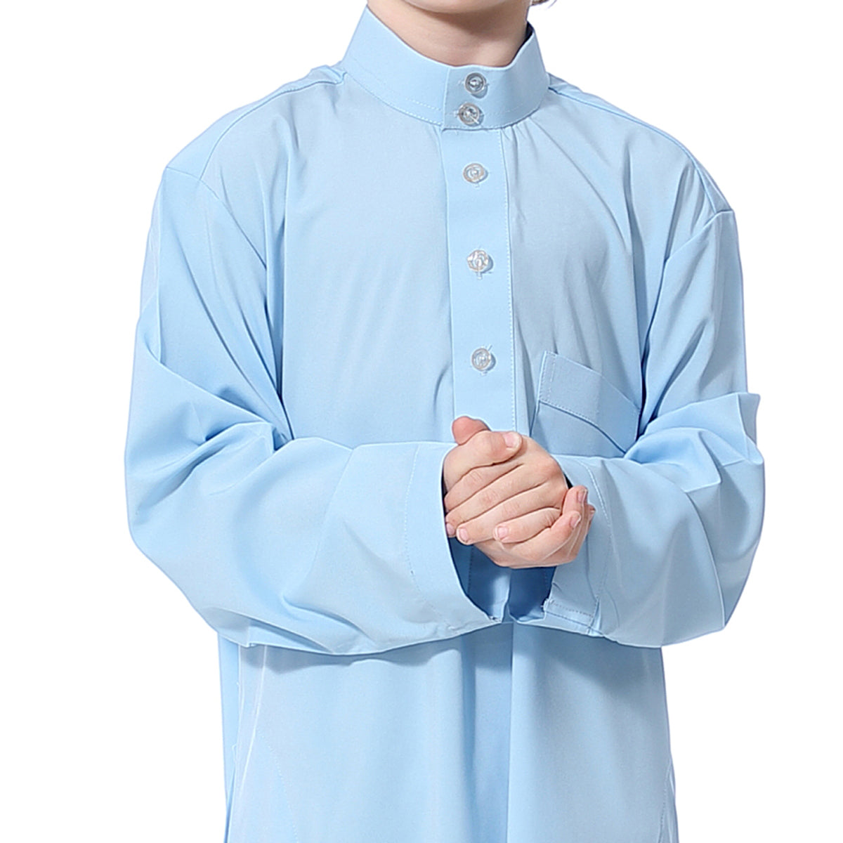 Ramadan Boys kids abaya Muslim Long Sleeve Solid Color Arab Dubai Robe, Casual Ethnic Style Boys Long Sleeve Clothing MSL119