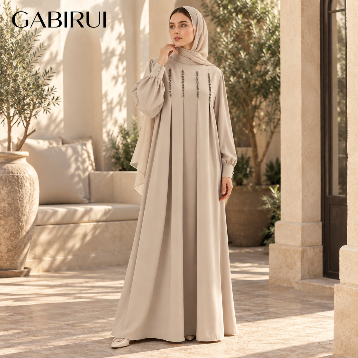Ramadan Rhinestone Muslim Women's Abaya Dress wholesale abaya manufacturer ABD-11000038274202