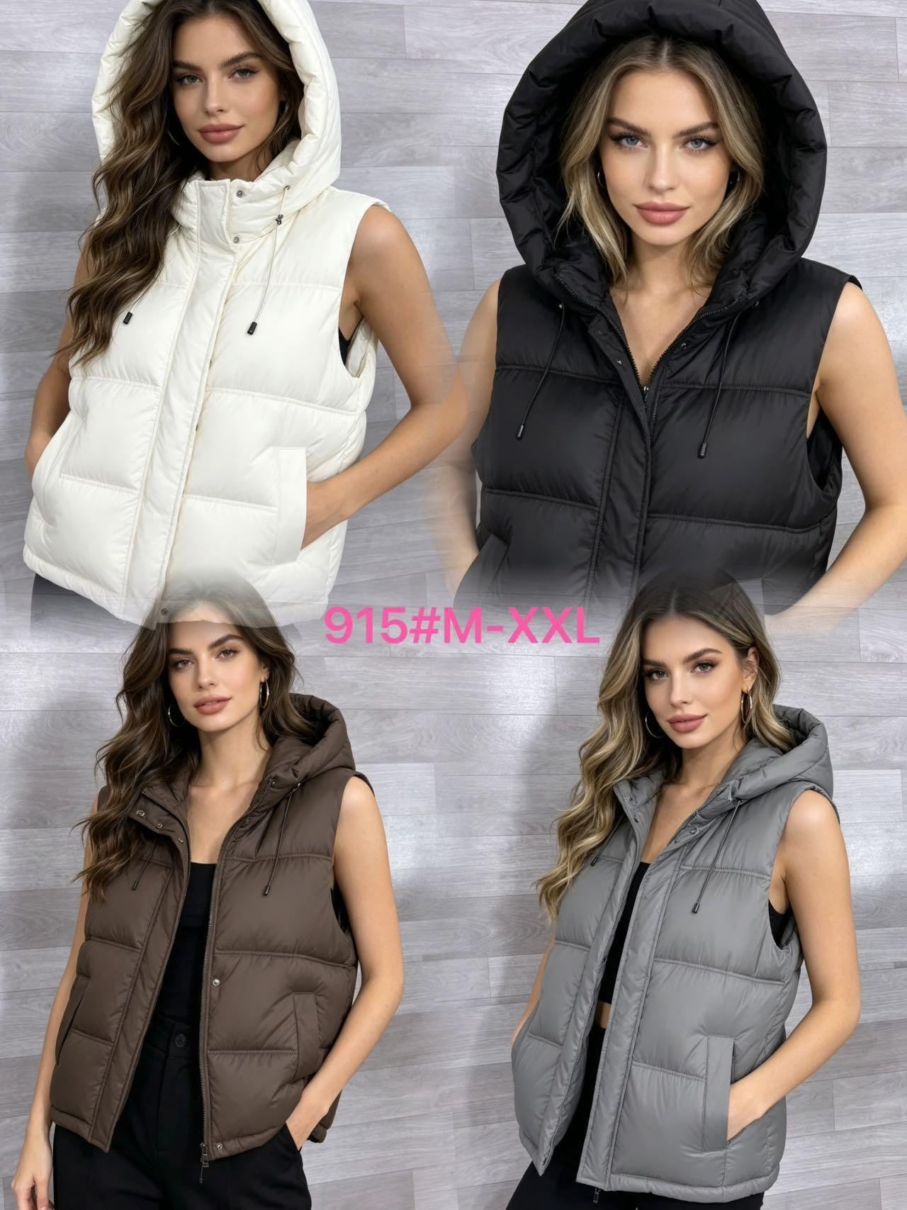 Women's Hooded Puffer Vest wholesale PB-PJ-2026-045 image 1
