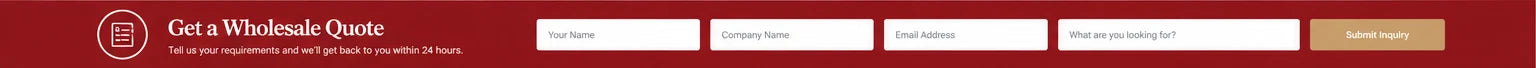 Get a wholesale quote